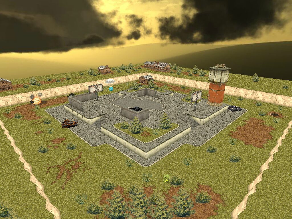 Die Karte Sandbox von oben